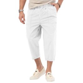 Men’s Solid Color Basic Casual Pants