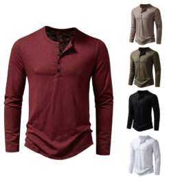 Mens Clothing Long Sleeve T-shirt