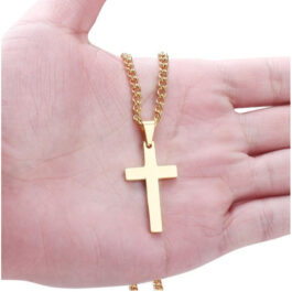 Classic Cross Necklace Men’s Pendant Stainless Steel Jewelry