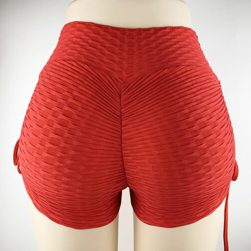 Drawstring Shorts Textured Butt Lift Gym Workout Slim Jogging Shorts - Image 5