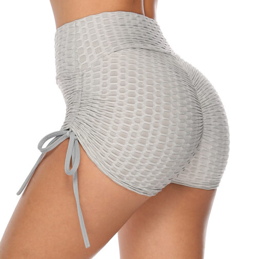 Drawstring Shorts Textured Butt Lift Gym Workout Slim Jogging Shorts - Image 4
