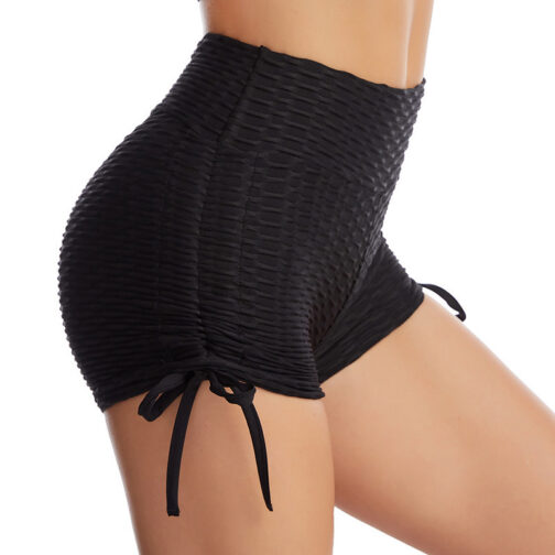 Drawstring Shorts Textured Butt Lift Gym Workout Slim Jogging Shorts - Image 9