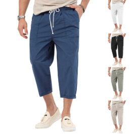 Men’s Solid Color Basic Casual Pants