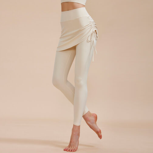 Short Skirt Design Fake Two-piece Anti-exposure Butt-covering Seamless High-waisted Leggings - Image 9