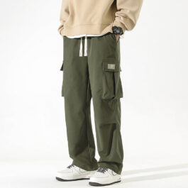 Straight Multi-pocket Casual Pants