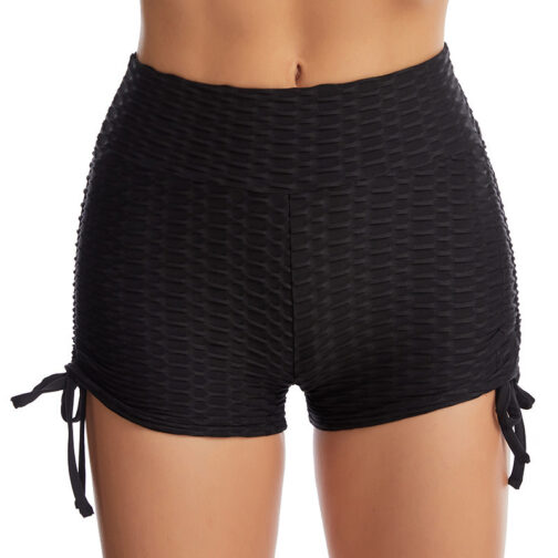 Drawstring Shorts Textured Butt Lift Gym Workout Slim Jogging Shorts - Image 8